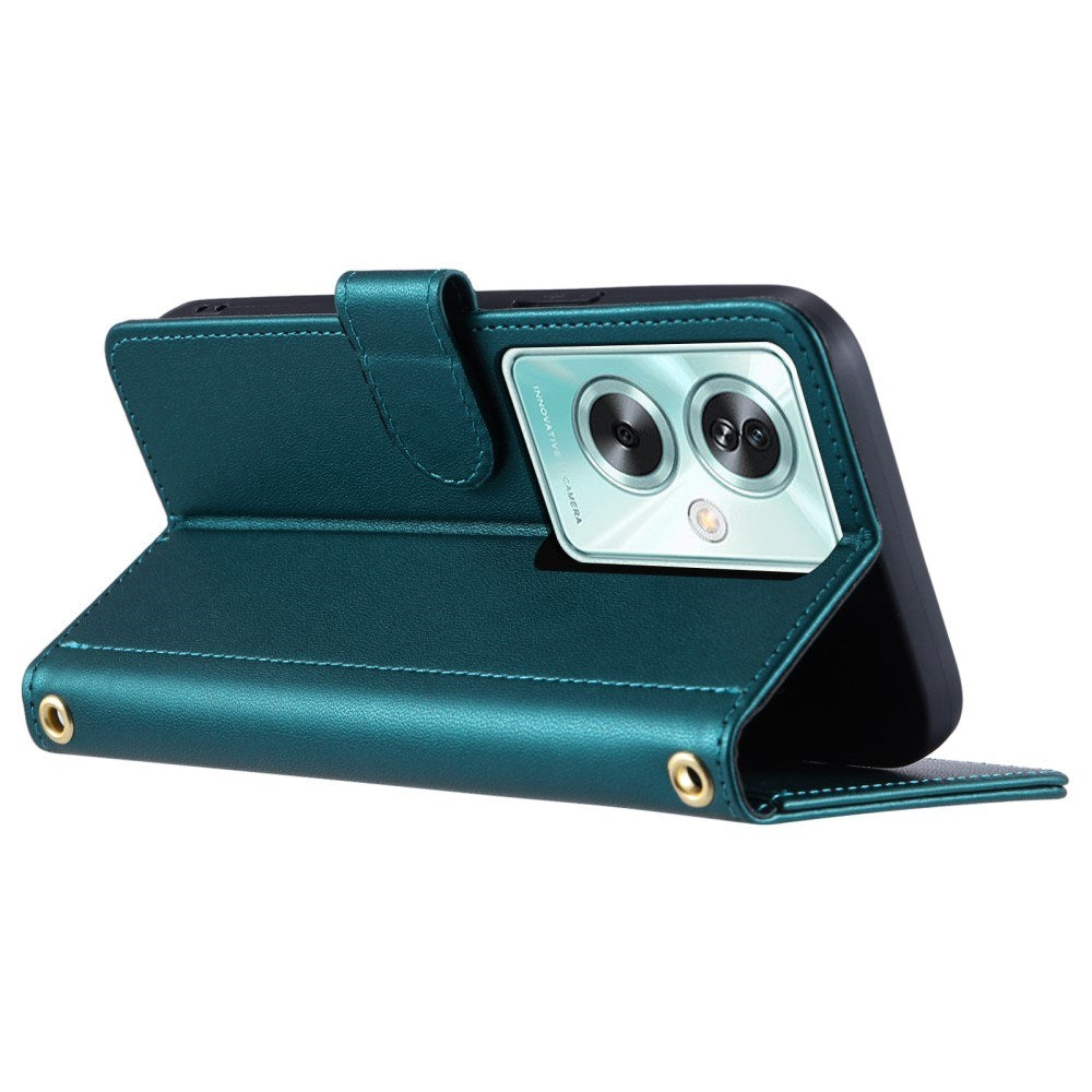 EIDERWOOD OnePlus Nord N30 SE (5G) / Oppo A79 (5G) / A2 (5G) Skinndeksel m. Strap &amp; Crossbody Bag-funksjon - Grønn