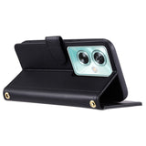 EIDERWOOD OnePlus Nord N30 SE (5G) / Oppo A79 (5G) / A2 (5G) Skinndeksel m. Strap &amp; Crossbody Bag-funksjon - Svart