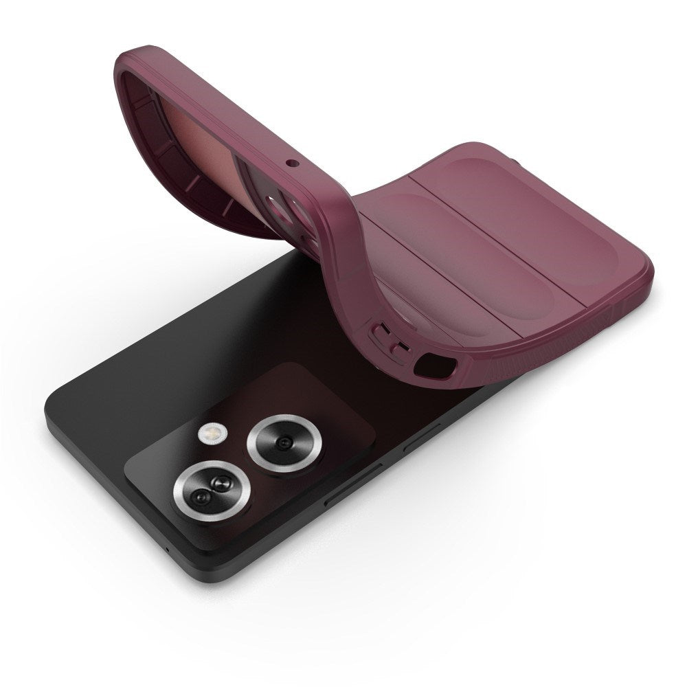 EIDERWOOD Oppo A79 (5G) / A2 (5G) fleksibelt plastbakdeksel - Burgundy