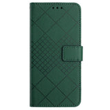EIDERWOOD Sony Xperia 10 VI Leather Flip Cover m. Lommebok og stropp - Rombegravering - Grønn