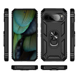 EIDERWOOD Google Pixel 9 / 9 Pro Craftsman-deksel m. Magnetisk stativ - svart