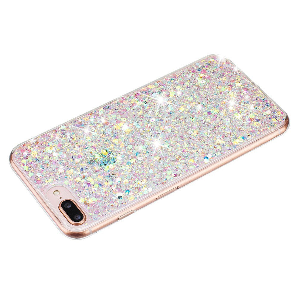 EIDERWOOD iPhone 8 Plus / 7 Plus / 6 (s) Plus Glitter Bakdeksel - Hvit