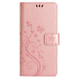 EIDERWOOD Google Pixel 9 / 9 Pro Butterfly Leather Flip Cover m. Lommebok - Rose gull