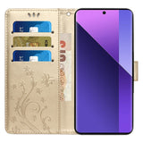 EIDERWOOD Google Pixel 9 / 9 Pro Butterfly Leather Flip Cover m. Lommebok - Gull
