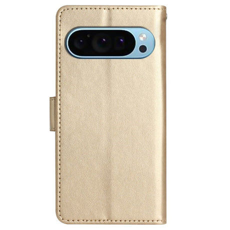 EIDERWOOD Google Pixel 9 / 9 Pro Butterfly Leather Flip Cover m. Lommebok - Gull
