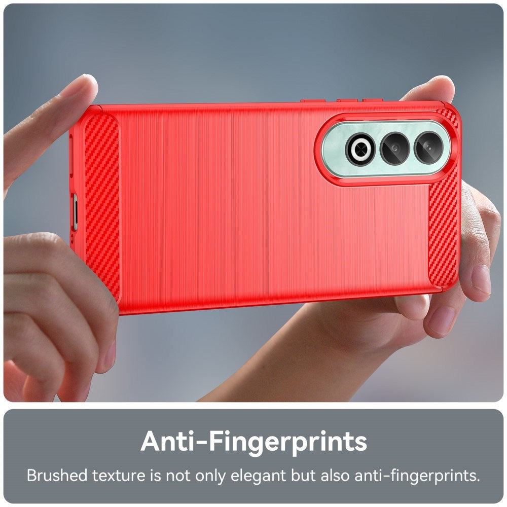 EIDERWOOD OnePlus Nord CE4 (5G) Bakdeksel i børstet karbon - rød