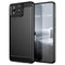 EIDERWOOD Asus Zenfone 11 Ultra børstet karbonfiber fleksibelt plastbakdeksel - svart