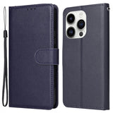 iPhone 14 Pro Max - EIDERWOOD Kunstlæder Flip Cover m. Strop - Blå