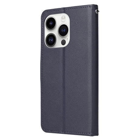 iPhone 14 Pro Max - EIDERWOOD Kunstlæder Flip Cover m. Strop - Blå