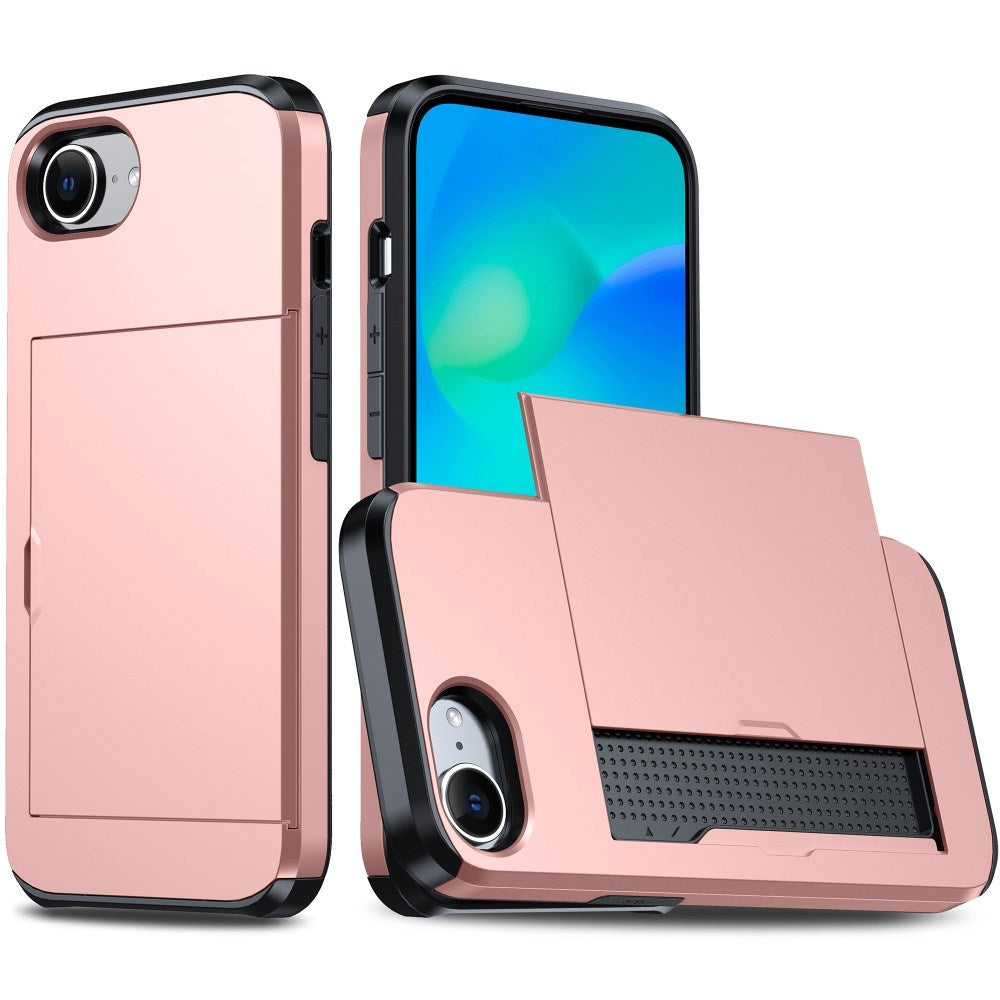EIDERWOOD iPhone 16e Bakdeksel med kortholder - Rosa