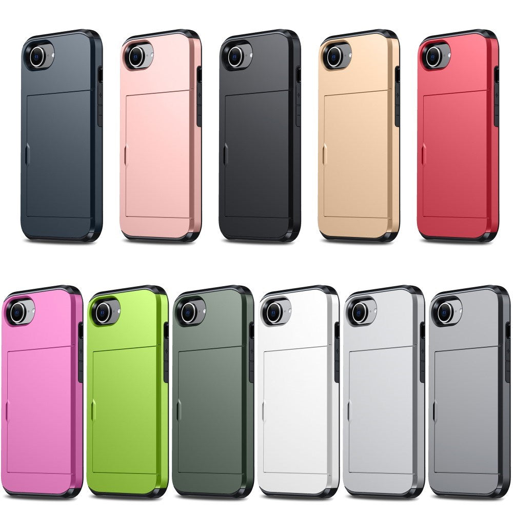 EIDERWOOD iPhone 16e Bagsidecover med Kortholder - Sort