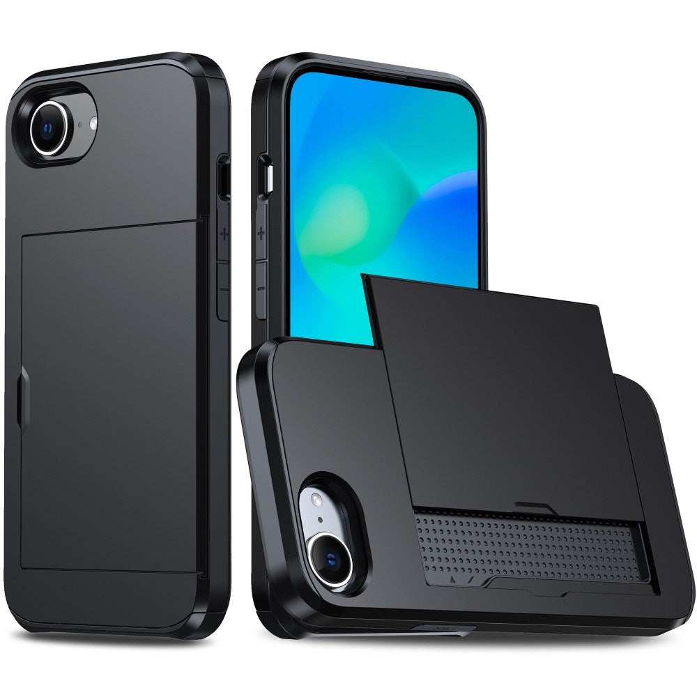 EIDERWOOD iPhone 16e Bakdeksel med kortholder - Svart