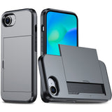 EIDERWOOD iPhone 16e Bakdeksel med kortholder - Grå