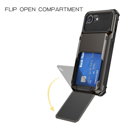 iPhone 16e EIDERWOOD Håndværker Cover m. Indbygget Kortholder - Sort