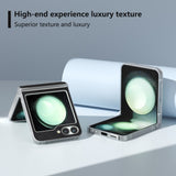 EIDERWOOD Samsung Galaxy Z Flip7 FE / Flip6 Læderbetrukket Plastik Bagside Cover - Sort