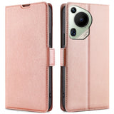 EIDERWOOD Huawei Pura 70 Ultra Flip Case i Kunstlæder m. Kortholder & Ståfunktion - Rose Gold