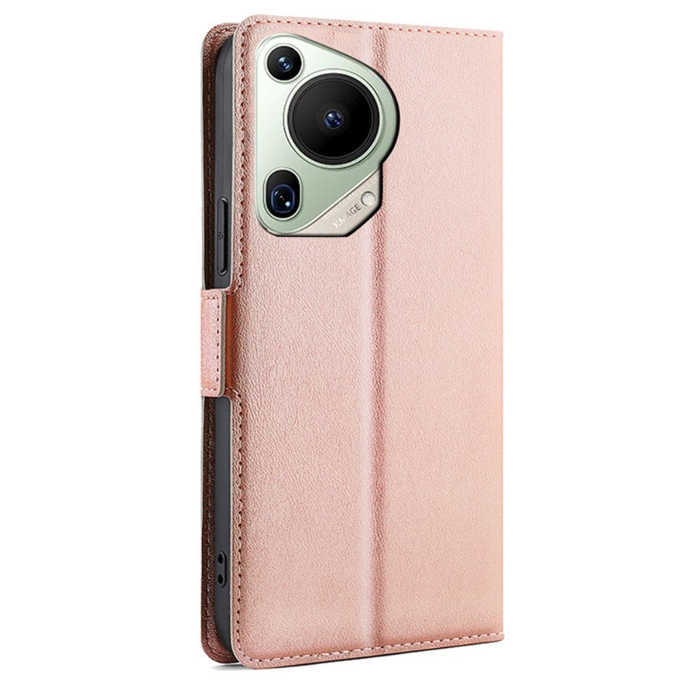 EIDERWOOD Huawei Pura 70 Ultra Flip Case i Kunstlæder m. Kortholder & Ståfunktion - Rose Gold