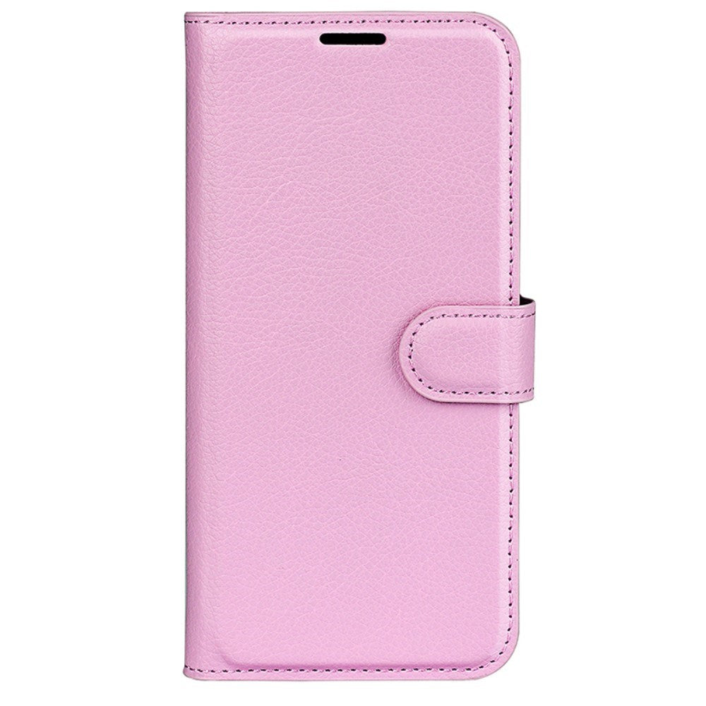 Huawei Pura 70 - EIDERWOOD Faux Leather Flip Cover m. Kortholder og stativfunksjon - Rosa