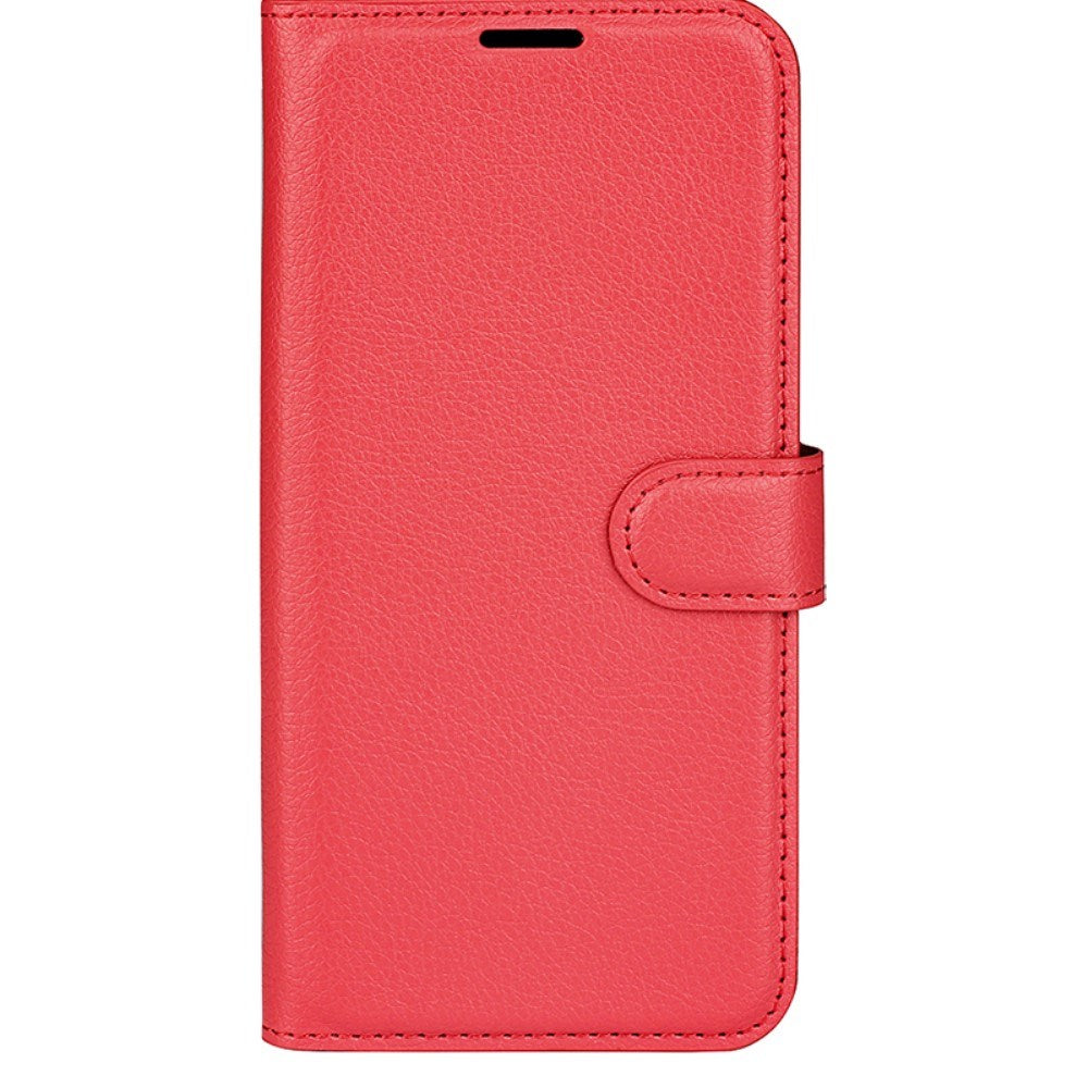 Huawei Pura 70 - EIDERWOOD Faux Leather Flip Cover m. Kortholder og stativ funksjon - rød