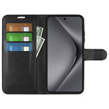 Huawei Pura 70 Pro / 70 Pro+ (Pluss) - EIDERWOOD Faux Leather Flip Cover m. Kortholder og stativfunksjon - svart