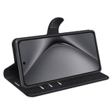 Huawei Pura 70 Pro / 70 Pro+ (Pluss) - EIDERWOOD Faux Leather Flip Cover m. Kortholder og stativfunksjon - svart