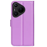 Huawei Pura 70 Pro / 70 Pro+ (Pluss) - EIDERWOOD Faux Leather Flip Cover m. Kortholder og stativfunksjon - Lilla