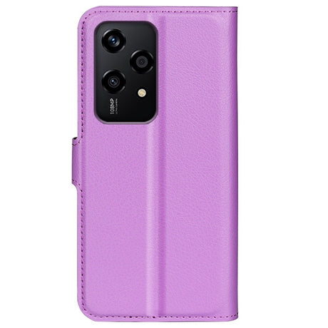 Honor 200 Lite - EIDERWOOD Faux Leather Flip Cover m. Kortholder og stativ funksjon - lilla