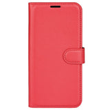 Honor 200 Lite - EIDERWOOD Kunstlæder Flip Cover m. Kortholder & Ståfunktion - Rød