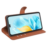 Honor 200 Lite - EIDERWOOD Faux Leather Flip Cover m. Kortholder og stativfunksjon - brun