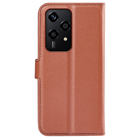 Honor 200 Lite - EIDERWOOD Faux Leather Flip Cover m. Kortholder og stativfunksjon - brun