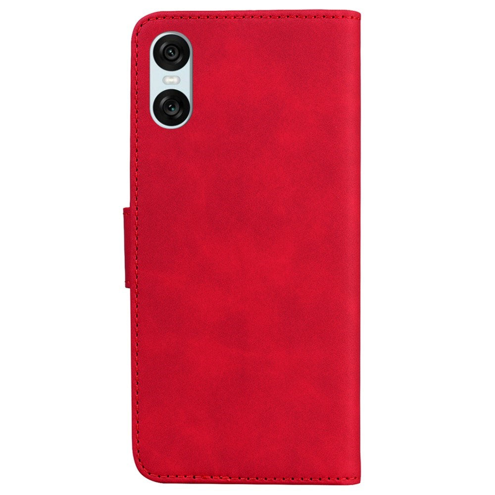 EIDERWOOD Sony Xperia 5 VI Leather Flip Cover m. Lommebok - Rød