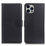 EIDERWOOD iPhone 16 Pro Max Leather Flip Cover m. Lommebok - Svart