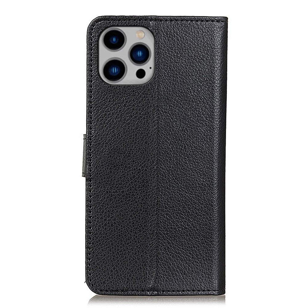 EIDERWOOD iPhone 16 Pro Max Leather Flip Cover m. Lommebok - Svart