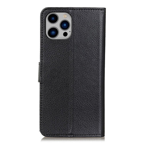 EIDERWOOD iPhone 16 Pro Max Leather Flip Cover m. Lommebok - Svart
