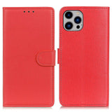 EIDERWOOD iPhone 16 Pro Max Leather Flip Cover m. Lommebok - Rød