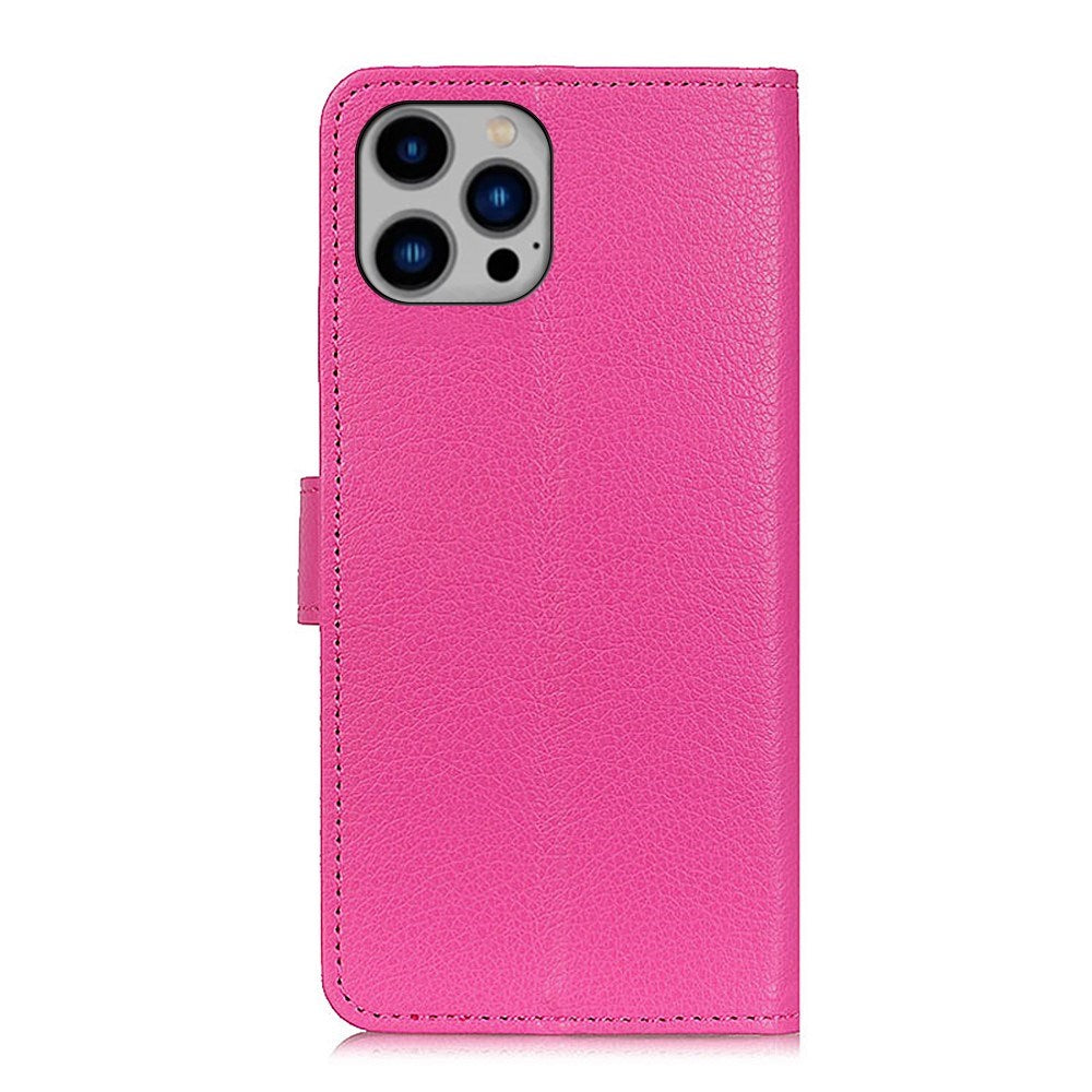 EIDERWOOD iPhone 16 Pro Max Leather Flip Cover m. Lommebok - Rosa