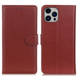 EIDERWOOD iPhone 16 Pro Max Leather Flip Cover m. Veske - Brun