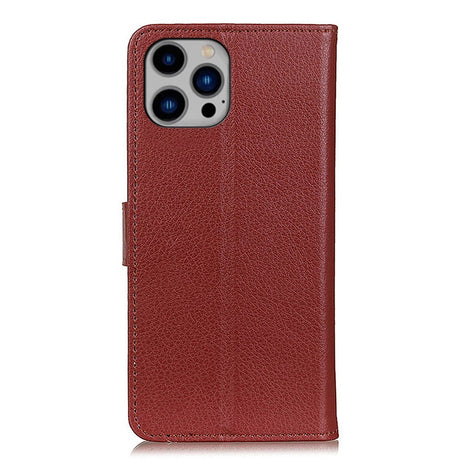 EIDERWOOD iPhone 16 Pro Max Leather Flip Cover m. Veske - Brun