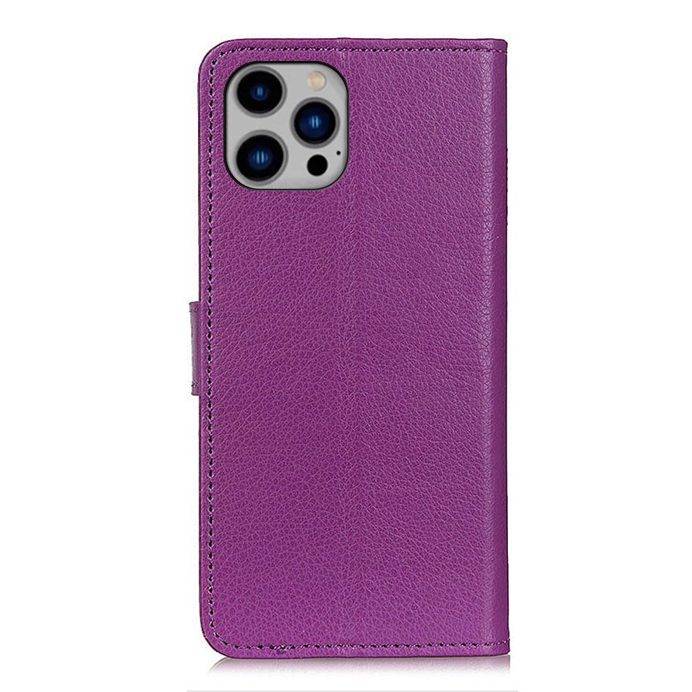 EIDERWOOD iPhone 16 Pro Max Leather Flip Cover m. Lommebok - Lilla