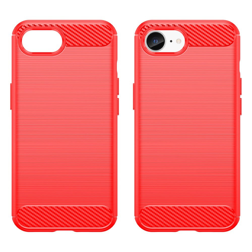 EIDERWOOD iPhone 16e Brushed Carbon Bagside Cover - Rød