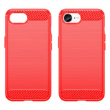 EIDERWOOD iPhone 16e Brushed Carbon Bagside Cover - Rød