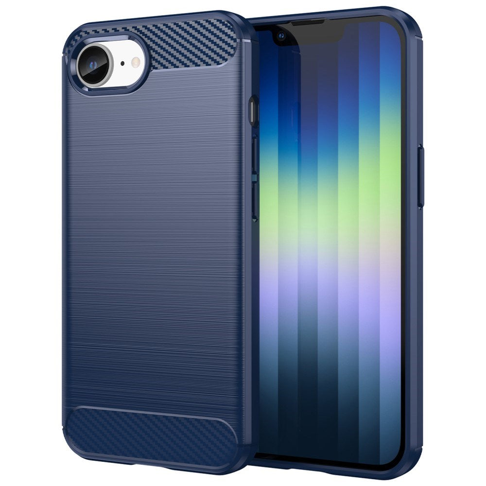 EIDERWOOD iPhone 16e Brushed Carbon Bagside Cover - Blå