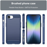 EIDERWOOD iPhone 16e Brushed Carbon Bagside Cover - Blå