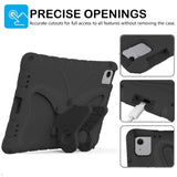 EIDERWOOD iPad Air 11" (2025 / 2024) Butterfly Kickstand Kids Cover m. skulderstropp - svart