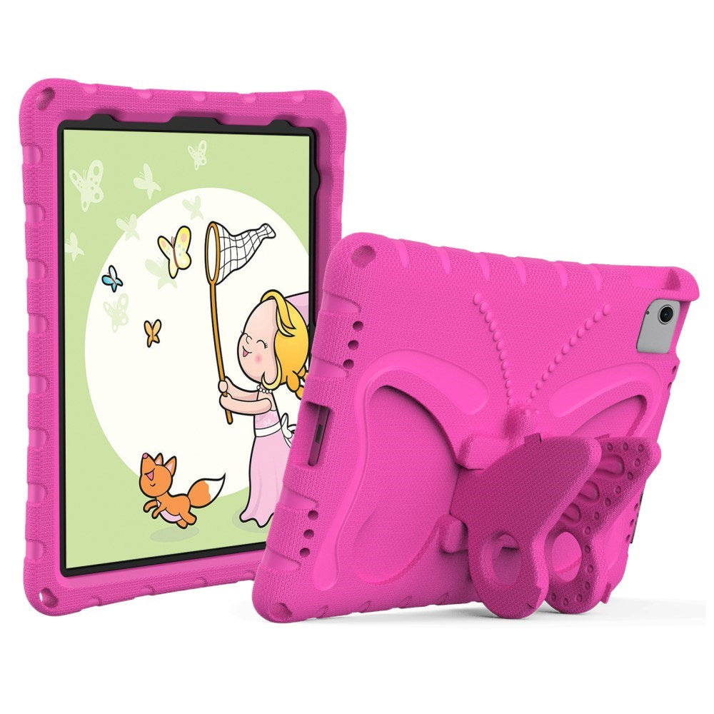 EIDERWOOD iPad Air 11" (2025 / 2024) Butterfly Kickstand Kids Cover m. Skulderstropp - Rosa