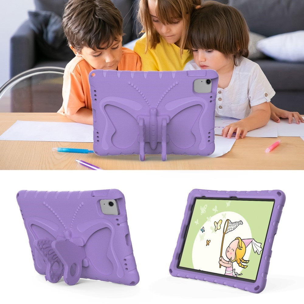 EIDERWOOD iPad Air 11" (2025 / 2024) Butterfly Kickstand Kids Cover m. skulderstropp - lilla