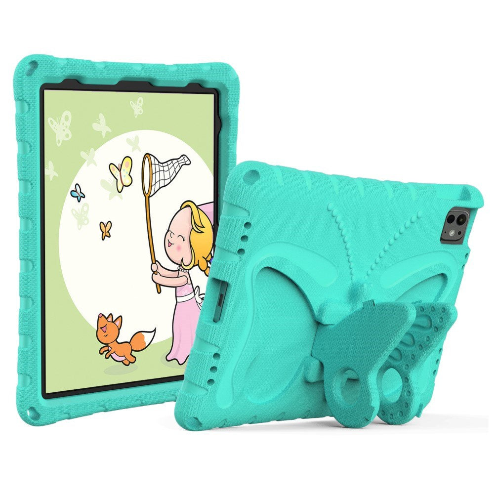 EIDERWOOD iPad Pro 11" (2024) Butterfly Kickstand Kids Cover m. skulderstropp - Mintgrønn