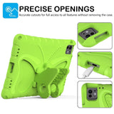 EIDERWOOD iPad Pro 11" (2025 / 2024) Butterfly Kickstand Børne Cover m. Skulderstrop - Grøn