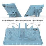 EIDERWOOD iPad Pro 11" (2025 / 2024) Butterfly Kickstand Børne Cover m. Skulderstrop - Lyseblå