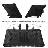 EIDERWOOD iPad Air (2025 / 2024) / Pro 13" (2025 / 2024) / Pro 12.9" (2022-2018) Butterfly Kickstand Børne Cover m. Skulderstrop - Sort